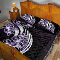 Plumeria Tribal Tattoo Quilt Bed Set Purple Polynesian Pattern LT9 - Polynesian Pride