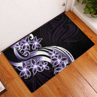 Plumeria Tribal Tattoo Rubber Doormat Purple Polynesian Pattern LT9 - Polynesian Pride