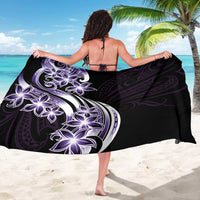 Plumeria Tribal Tattoo Sarong Purple Polynesian Pattern
