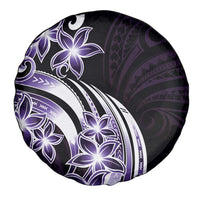 Plumeria Tribal Tattoo Spare Tire Cover Purple Polynesian Pattern LT9 - Polynesian Pride