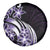 Plumeria Tribal Tattoo Spare Tire Cover Purple Polynesian Pattern