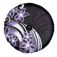 Plumeria Tribal Tattoo Spare Tire Cover Purple Polynesian Pattern LT9 - Polynesian Pride