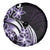 Plumeria Tribal Tattoo Spare Tire Cover Purple Polynesian Pattern