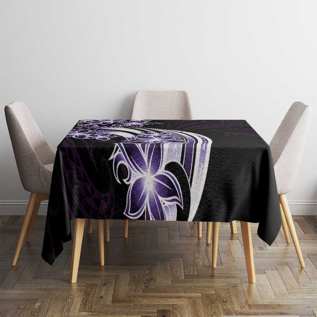 Plumeria Tribal Tattoo Tablecloth Purple Polynesian Pattern LT9 - Polynesian Pride