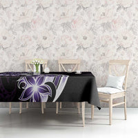 Plumeria Tribal Tattoo Tablecloth Purple Polynesian Pattern LT9 - Polynesian Pride