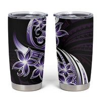 Plumeria Tribal Tattoo Tumbler Cup Purple Polynesian Pattern LT9 Purple - Polynesian Pride