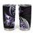 Plumeria Tribal Tattoo Tumbler Cup Purple Polynesian Pattern