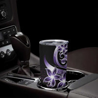 Plumeria Tribal Tattoo Tumbler Cup Purple Polynesian Pattern LT9 - Polynesian Pride