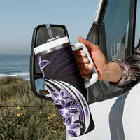Plumeria Tribal Tattoo Tumbler With Handle Purple Polynesian Pattern LT9 - Polynesian Pride