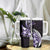 Plumeria Tribal Tattoo Tumbler With Handle Purple Polynesian Pattern