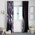 Plumeria Tribal Tattoo Window Curtain Purple Polynesian Pattern