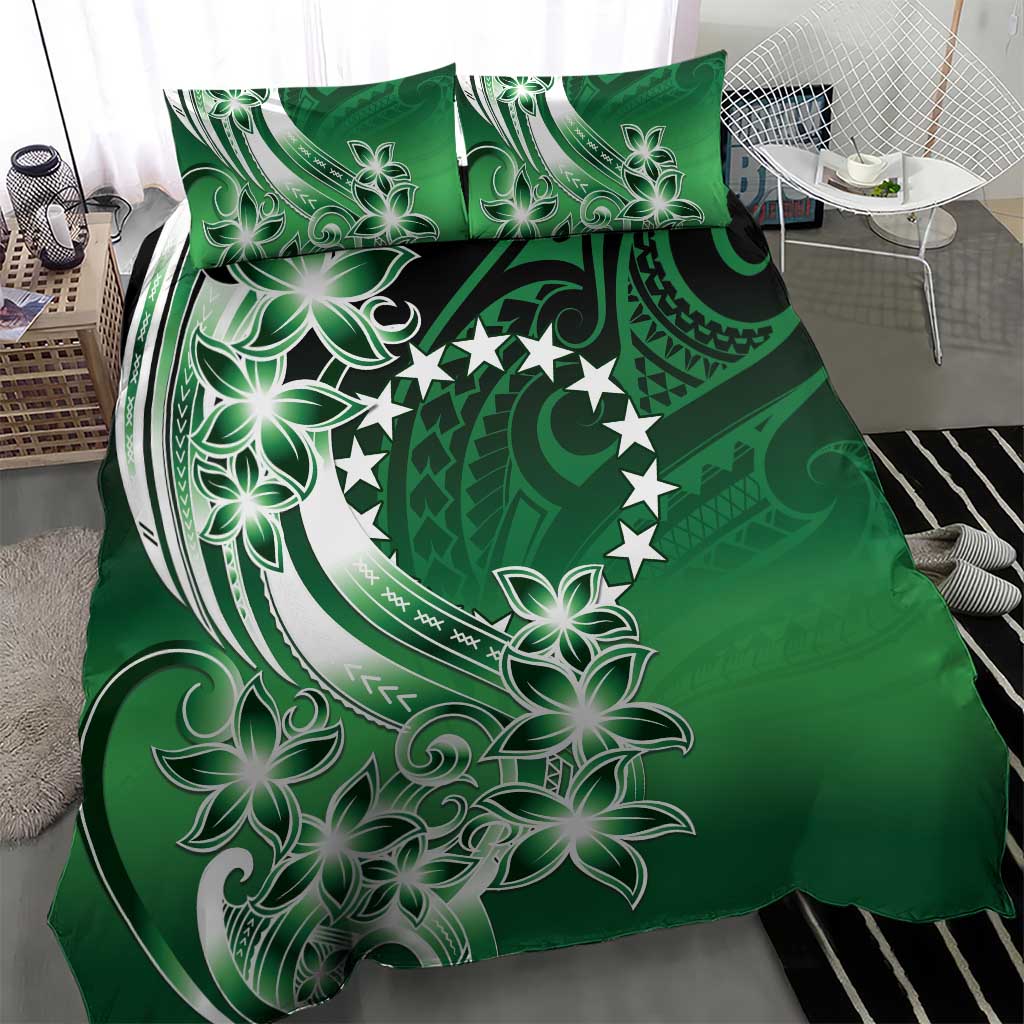 Cook Islands Tattoo Bedding Set Plumeria Polynesian Pattern