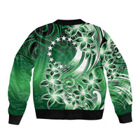 Cook Islands Tattoo Bomber Jacket Plumeria Polynesian Pattern