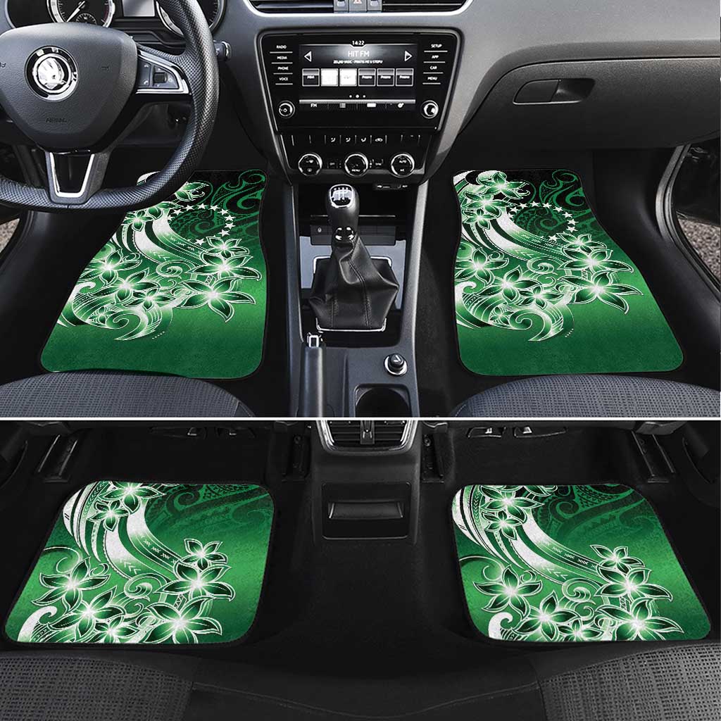 Cook Islands Tattoo Car Mats Plumeria Polynesian Pattern