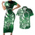 Cook Islands Tattoo Couples Matching Short Sleeve Bodycon Dress and Hawaiian Shirt Plumeria Polynesian Pattern