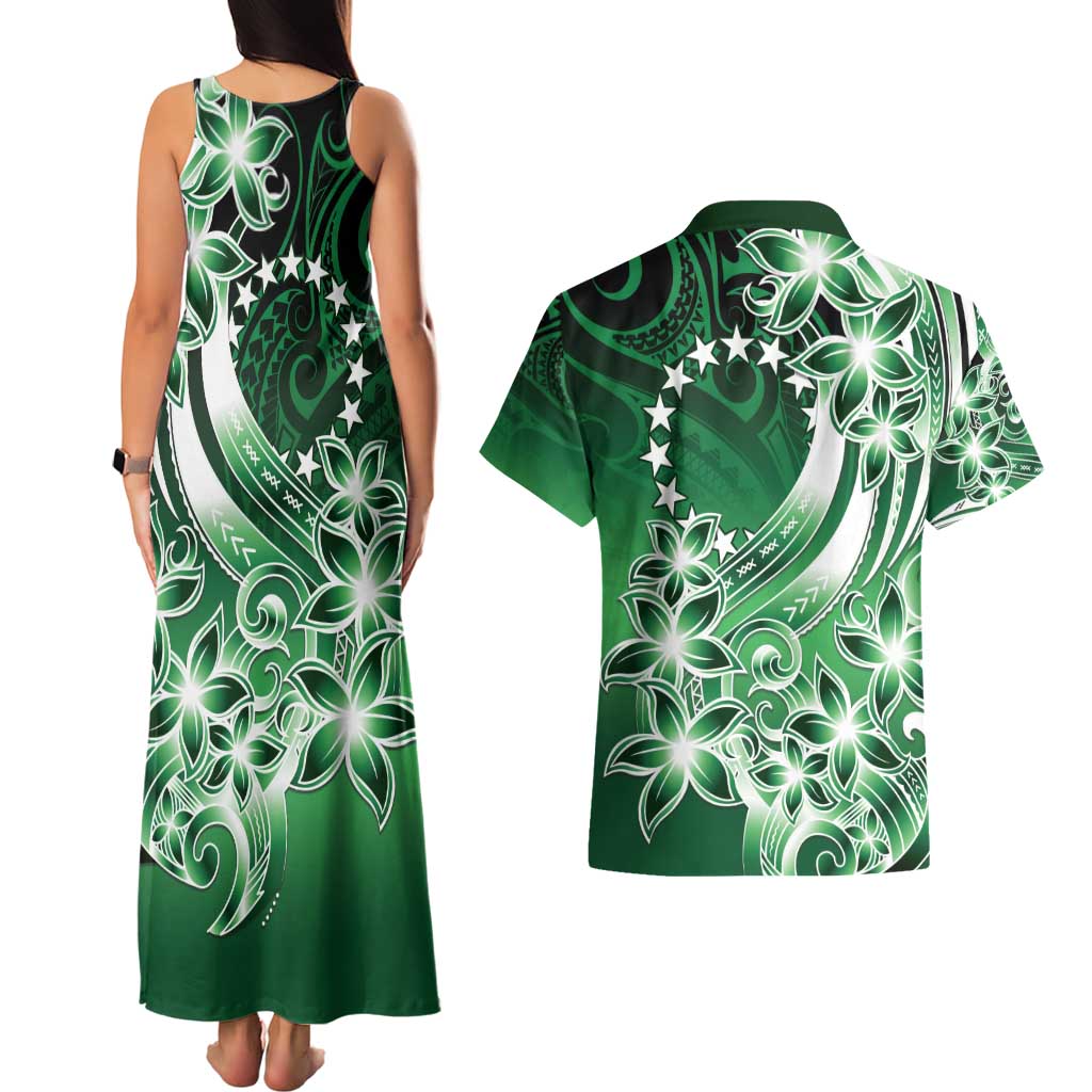 Cook Islands Tattoo Couples Matching Tank Maxi Dress and Hawaiian Shirt Plumeria Polynesian Pattern LT9 - Polynesian Pride