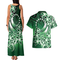 Cook Islands Tattoo Couples Matching Tank Maxi Dress and Hawaiian Shirt Plumeria Polynesian Pattern LT9 - Polynesian Pride