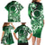 Cook Islands Tattoo Family Matching Long Sleeve Bodycon Dress and Hawaiian Shirt Plumeria Polynesian Pattern