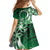 Cook Islands Tattoo Family Matching Off Shoulder Short Dress and Hawaiian Shirt Plumeria Polynesian Pattern