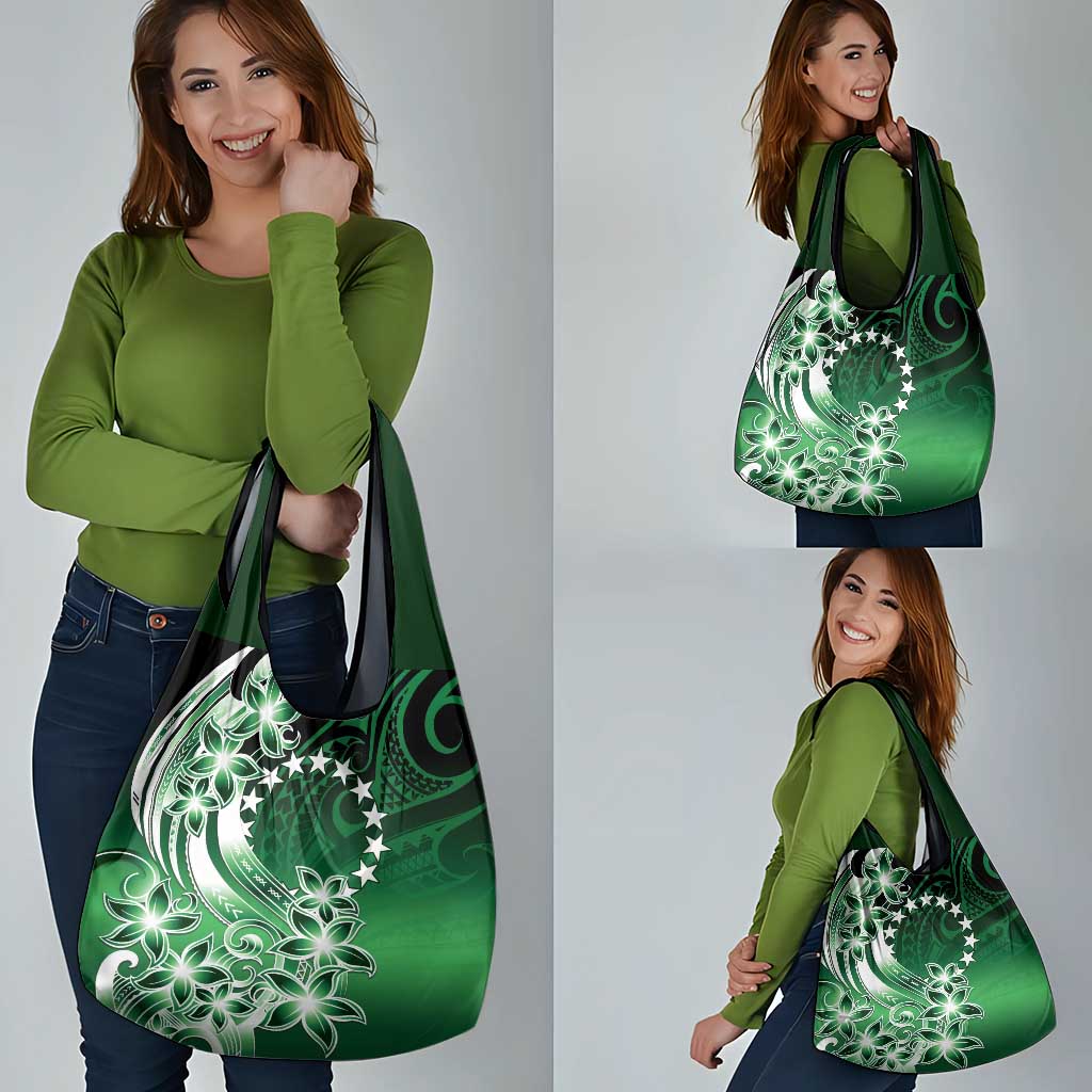 Cook Islands Tattoo Grocery Bag Plumeria Polynesian Pattern LT9 - Polynesian Pride