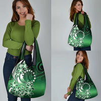 Cook Islands Tattoo Grocery Bag Plumeria Polynesian Pattern LT9 - Polynesian Pride