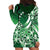 Cook Islands Tattoo Hoodie Dress Plumeria Polynesian Pattern