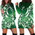 Cook Islands Tattoo Hoodie Dress Plumeria Polynesian Pattern