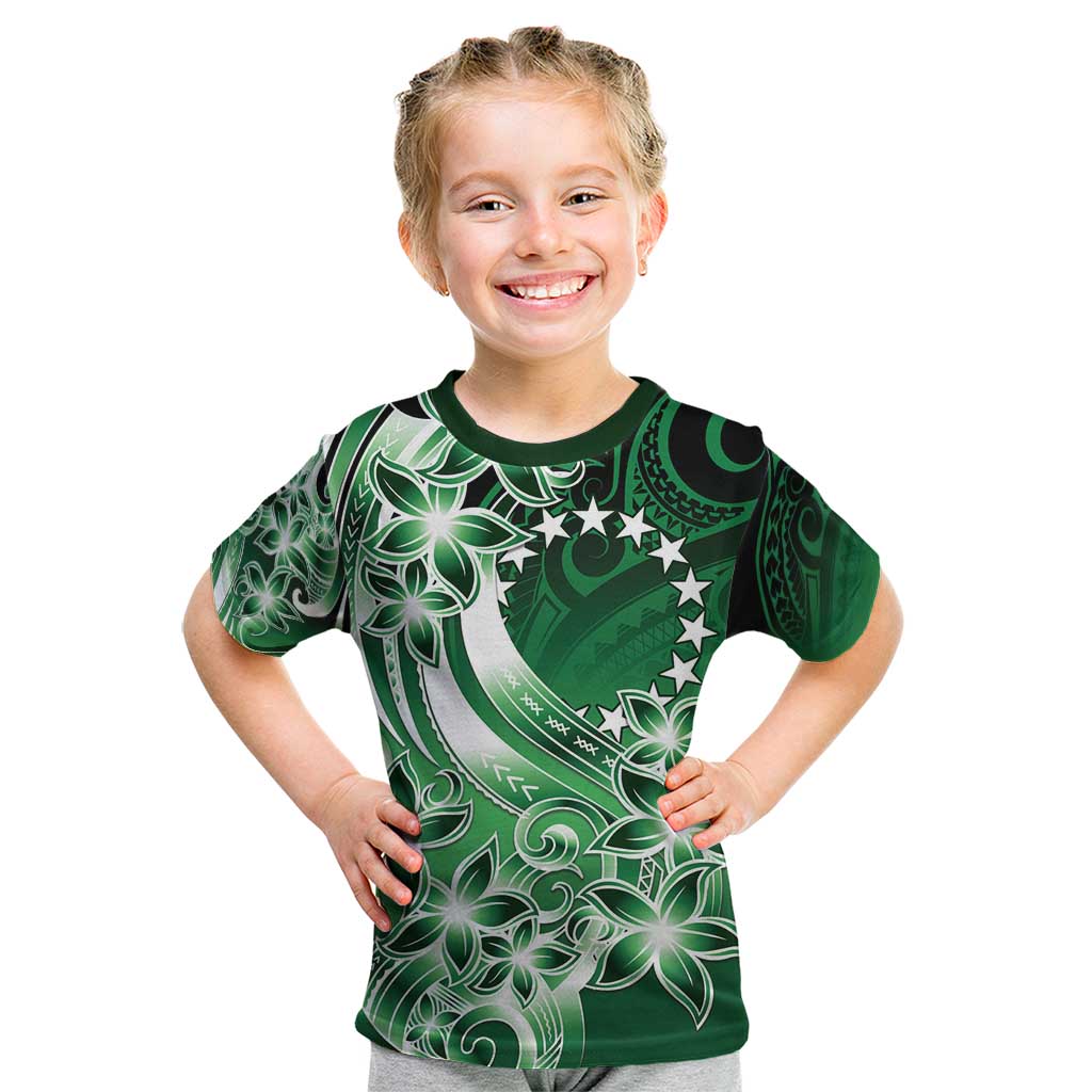Cook Islands Tattoo Kid T Shirt Plumeria Polynesian Pattern