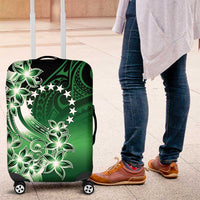Cook Islands Tattoo Luggage Cover Plumeria Polynesian Pattern LT9 Green - Polynesian Pride