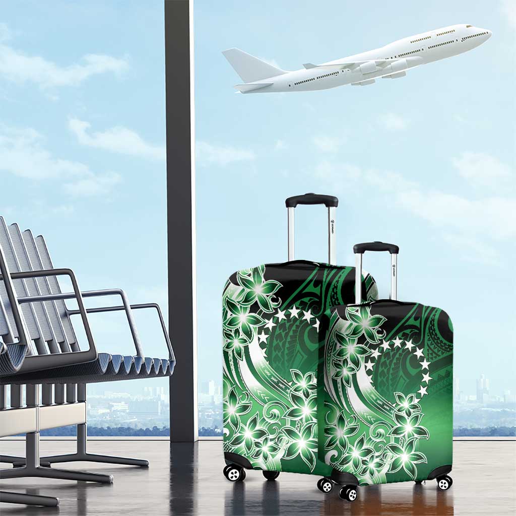 Cook Islands Tattoo Luggage Cover Plumeria Polynesian Pattern LT9 - Polynesian Pride