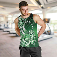 Cook Islands Tattoo Men Tank Top Plumeria Polynesian Pattern LT9 Green - Polynesian Pride
