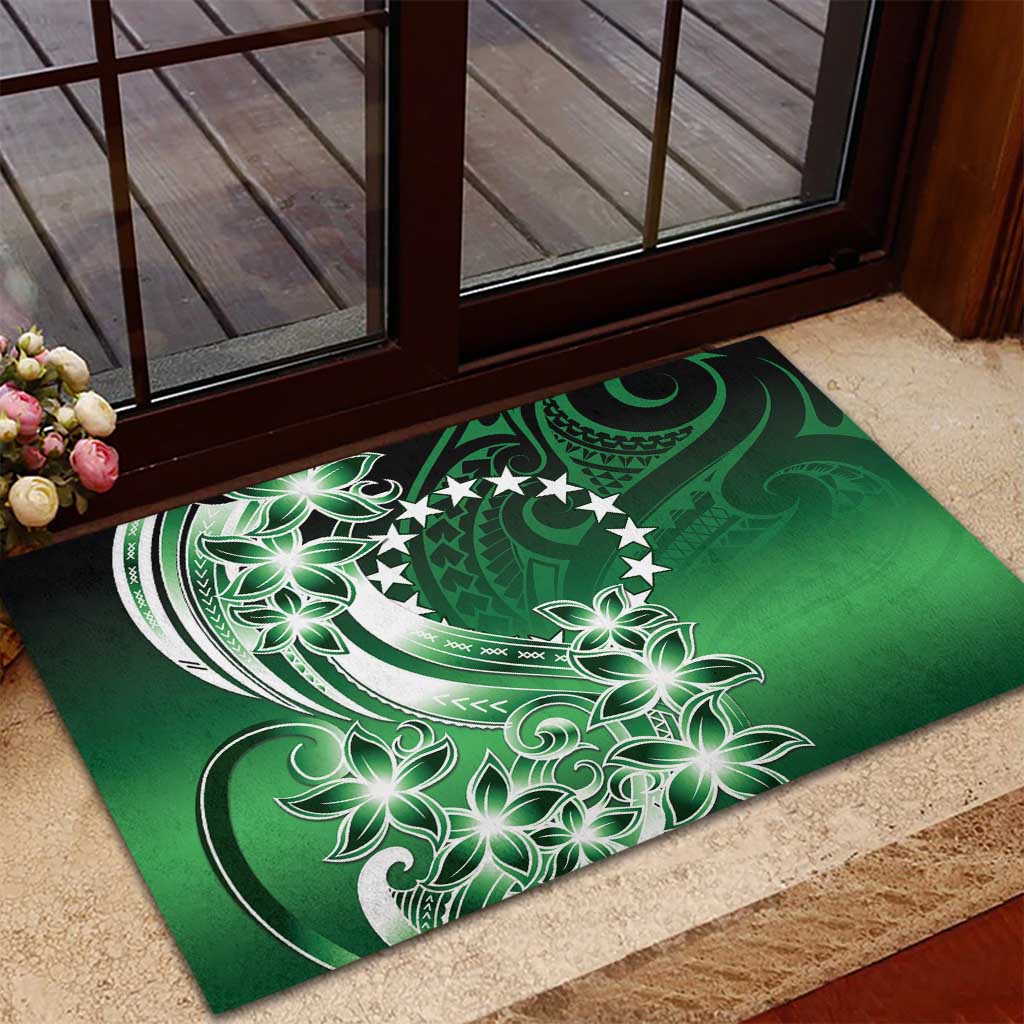 Cook Islands Tattoo Rubber Doormat Plumeria Polynesian Pattern LT9 - Polynesian Pride