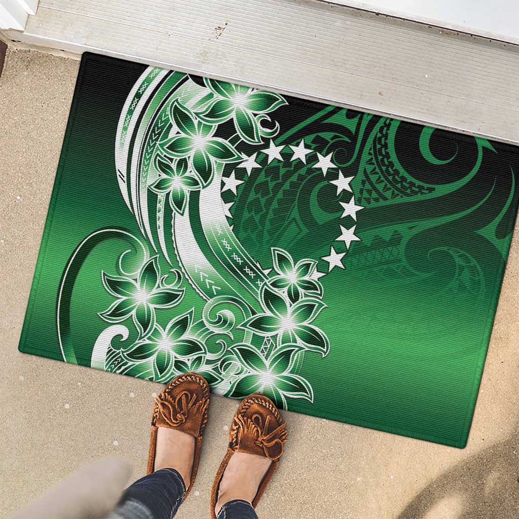 Cook Islands Tattoo Rubber Doormat Plumeria Polynesian Pattern LT9 - Polynesian Pride