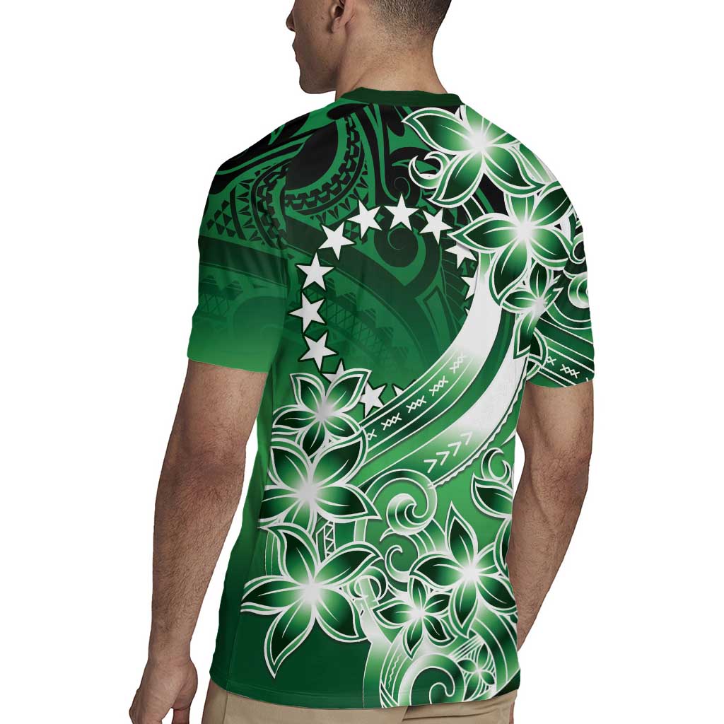 Cook Islands Tattoo Rugby Jersey Plumeria Polynesian Pattern LT9 - Polynesian Pride