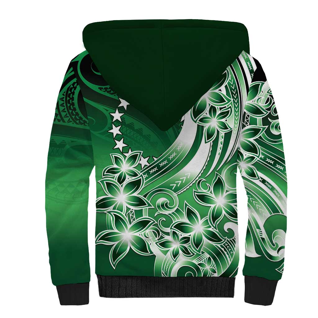 Cook Islands Tattoo Sherpa Hoodie Plumeria Polynesian Pattern LT9 - Polynesian Pride
