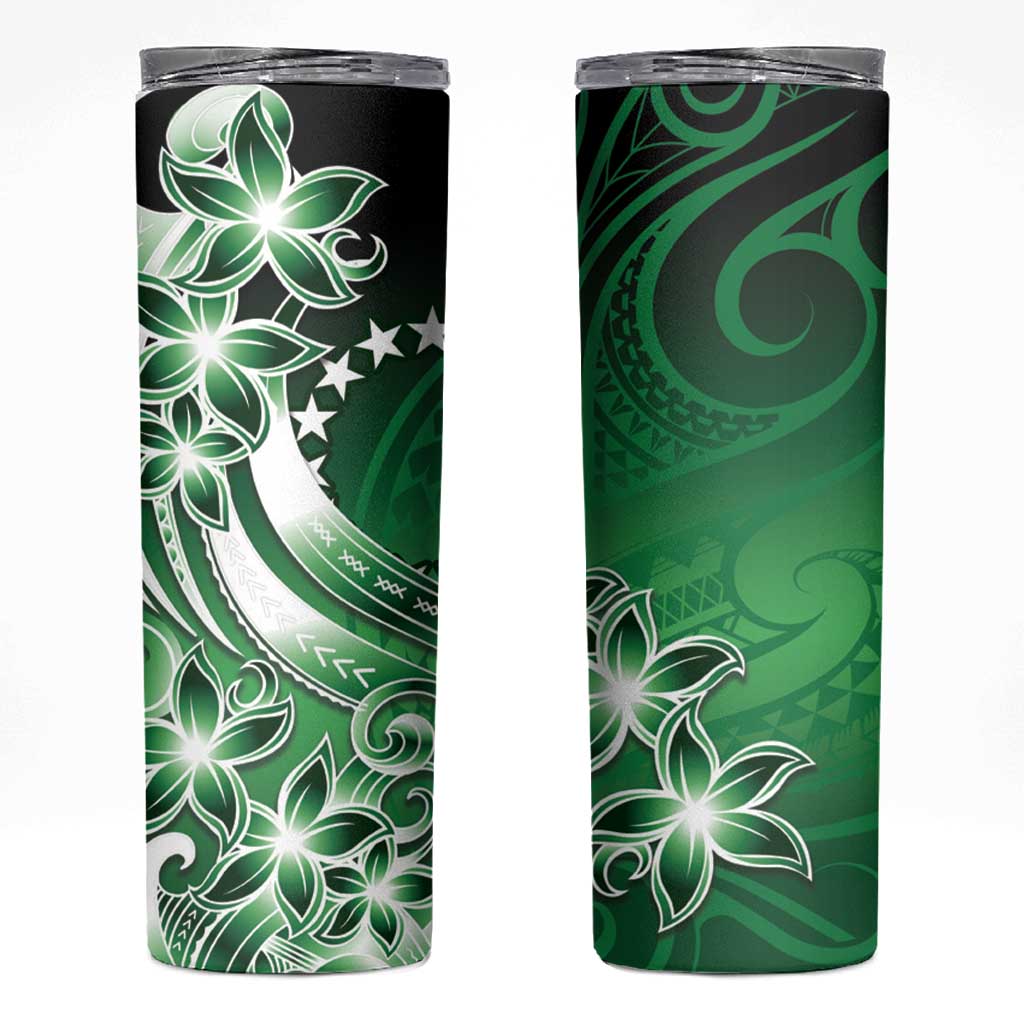 Cook Islands Tattoo Skinny Tumbler Plumeria Polynesian Pattern