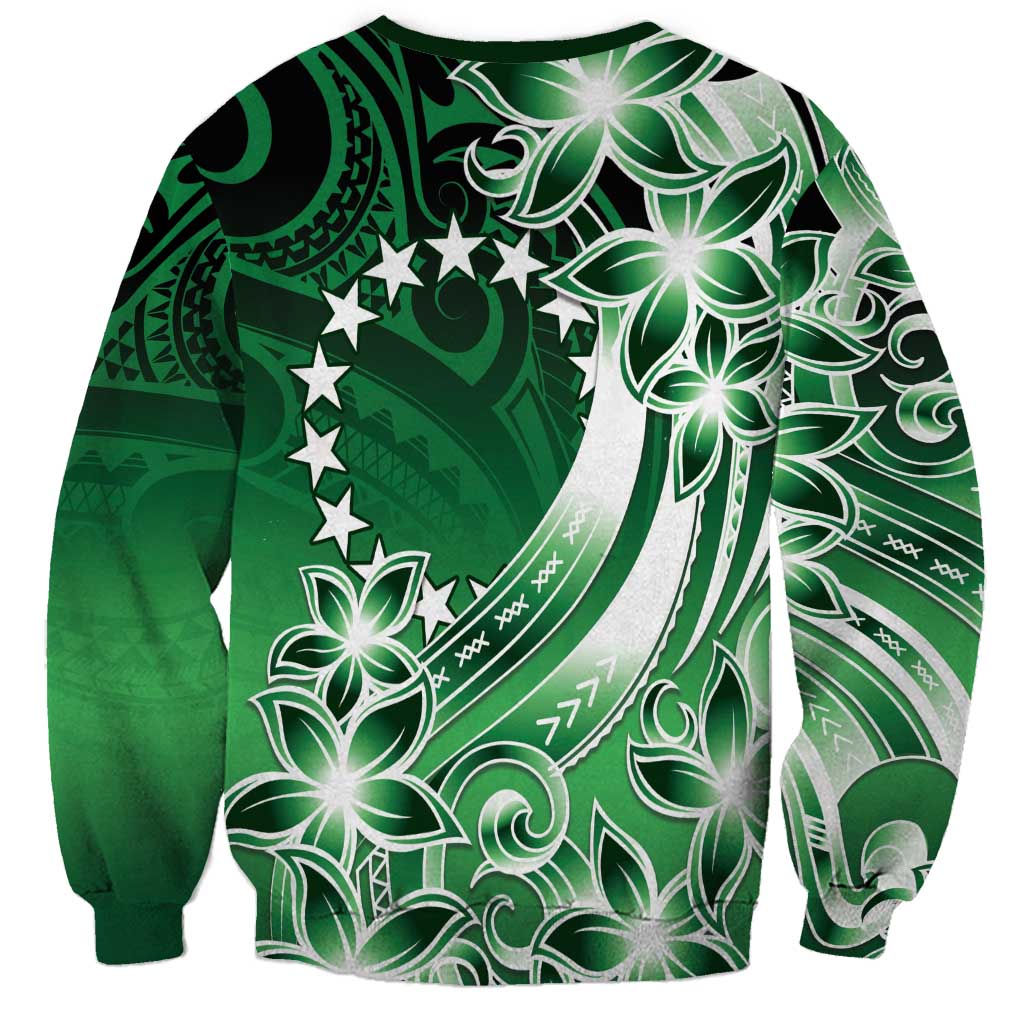 Cook Islands Tattoo Sweatshirt Plumeria Polynesian Pattern LT9 - Polynesian Pride