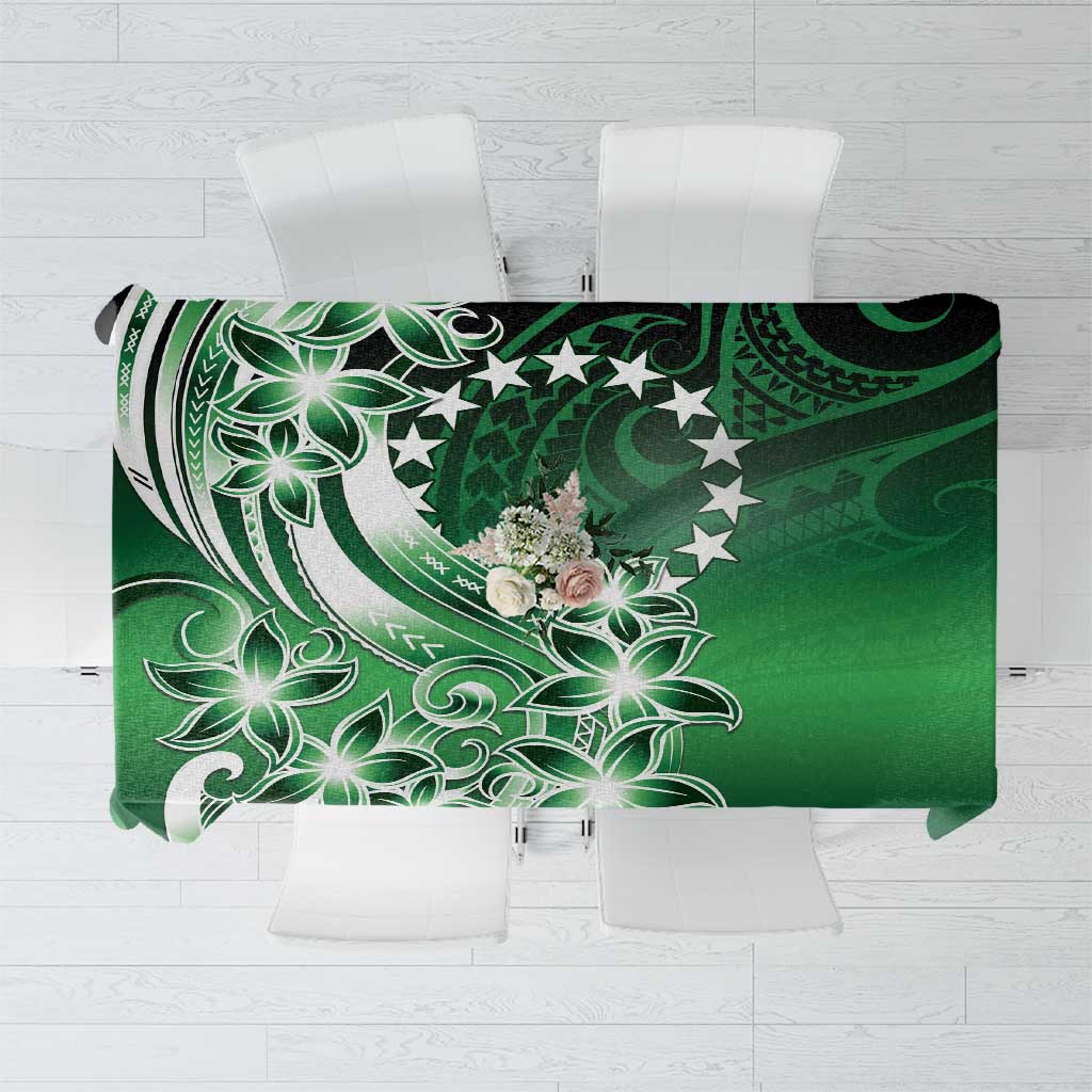 Cook Islands Tattoo Tablecloth Plumeria Polynesian Pattern LT9 Green - Polynesian Pride