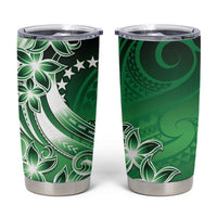 Cook Islands Tattoo Tumbler Cup Plumeria Polynesian Pattern LT9 Green - Polynesian Pride