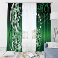 Cook Islands Tattoo Window Curtain Plumeria Polynesian Pattern LT9 - Polynesian Pride