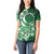 Cook Islands Tattoo Women Polo Shirt Plumeria Polynesian Pattern