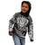 New Zealand Rugby Kid Hoodie Silver Fern All Black Mix Ta Moko White Style LT9 - Polynesian Pride