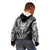 New Zealand Rugby Kid Hoodie Silver Fern All Black Mix Ta Moko White Style LT9 - Polynesian Pride