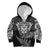 Personalised New Zealand Rugby Kid Hoodie Silver Fern All Black Mix Ta Moko White Style LT9 Zip Hoodie White - Polynesian Pride