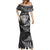 Personalised New Zealand Rugby Mermaid Dress Silver Fern All Black Mix Ta Moko White Style LT9 - Polynesian Pride