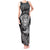 Personalised New Zealand Rugby Tank Maxi Dress Silver Fern All Black Mix Ta Moko White Style LT9 Women White - Polynesian Pride