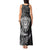 Personalised New Zealand Rugby Tank Maxi Dress Silver Fern All Black Mix Ta Moko White Style LT9 - Polynesian Pride