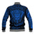 New Zealand Rugby Baseball Jacket Silver Fern All Black Mix Ta Moko Blue Style LT9 - Polynesian Pride