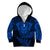 New Zealand Rugby Kid Hoodie Silver Fern All Black Mix Ta Moko Blue Style LT9 Zip Hoodie Blue - Polynesian Pride