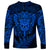 New Zealand Rugby Long Sleeve Shirt Silver Fern All Black Mix Ta Moko Blue Style LT9 - Polynesian Pride